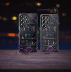 Bookish Floral Bookshelf Phone Case: Purple Emerald Design Book Lover Gift iPhone Galaxy Pixel