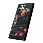 Elegant Floral Bookish Phone Case, Books Floral Design, Bookworm Lovers Gift iPhone Galaxy Pixel