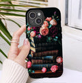 Elegant Floral Bookish Phone Case, Books Floral Design, Bookworm Lovers Gift iPhone Galaxy Pixel
