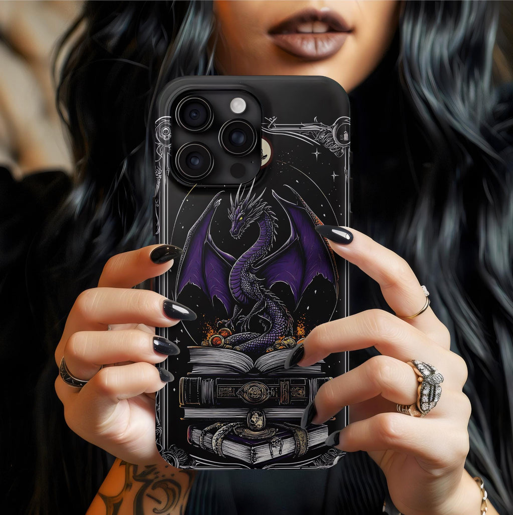 Dragon Treasure Hoard Phone Case: Bookish Medieval Fantasy Book Lover Gift iPhone Galaxy pixel
