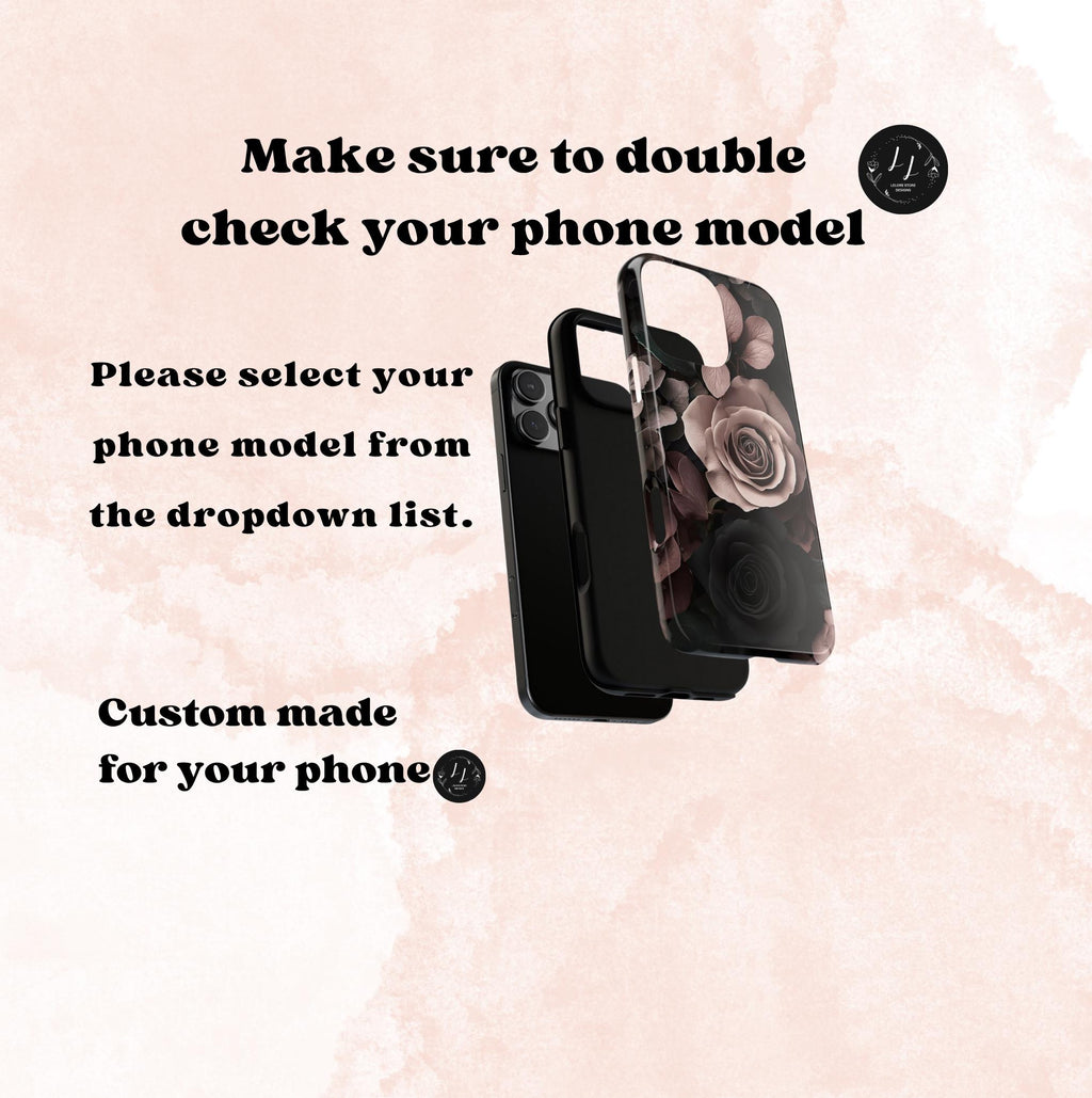 Gothic Rose Phone Case: Dark Floral Victorian Style  iPhone Galaxy Pixel
