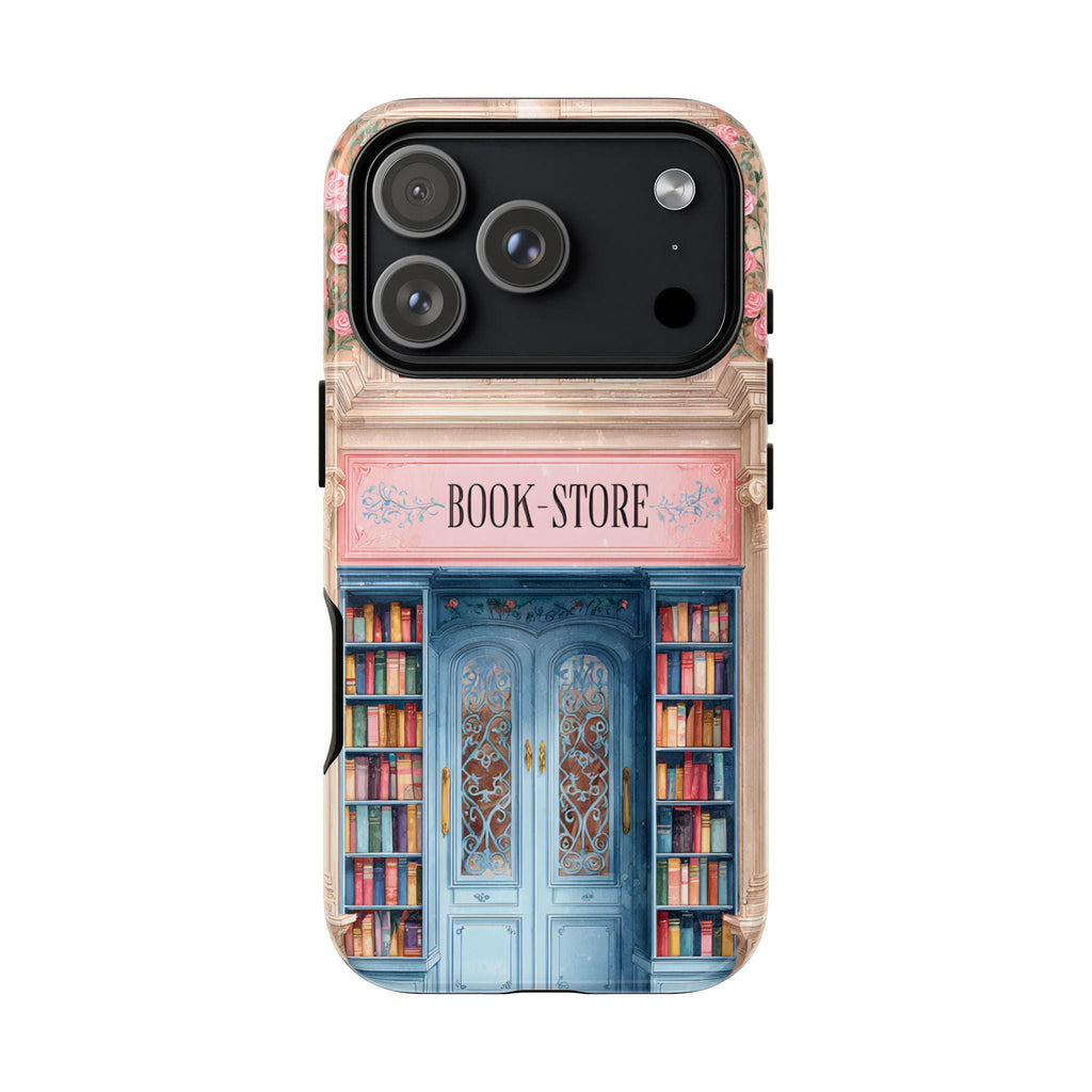 Pink Bookstore Phone Case: Whimsical Book Lover Gift Library Samsung Galaxy, Google Pixel Case,