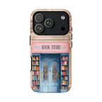 Pink Bookstore Phone Case: Whimsical Book Lover Gift Library Samsung Galaxy, Google Pixel Case,