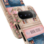 Pink Bookstore Phone Case: Whimsical Book Lover Gift Library Samsung Galaxy, Google Pixel Case,