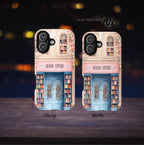 Pink Bookstore Phone Case: Whimsical Book Lover Gift Library Samsung Galaxy, Google Pixel Case,