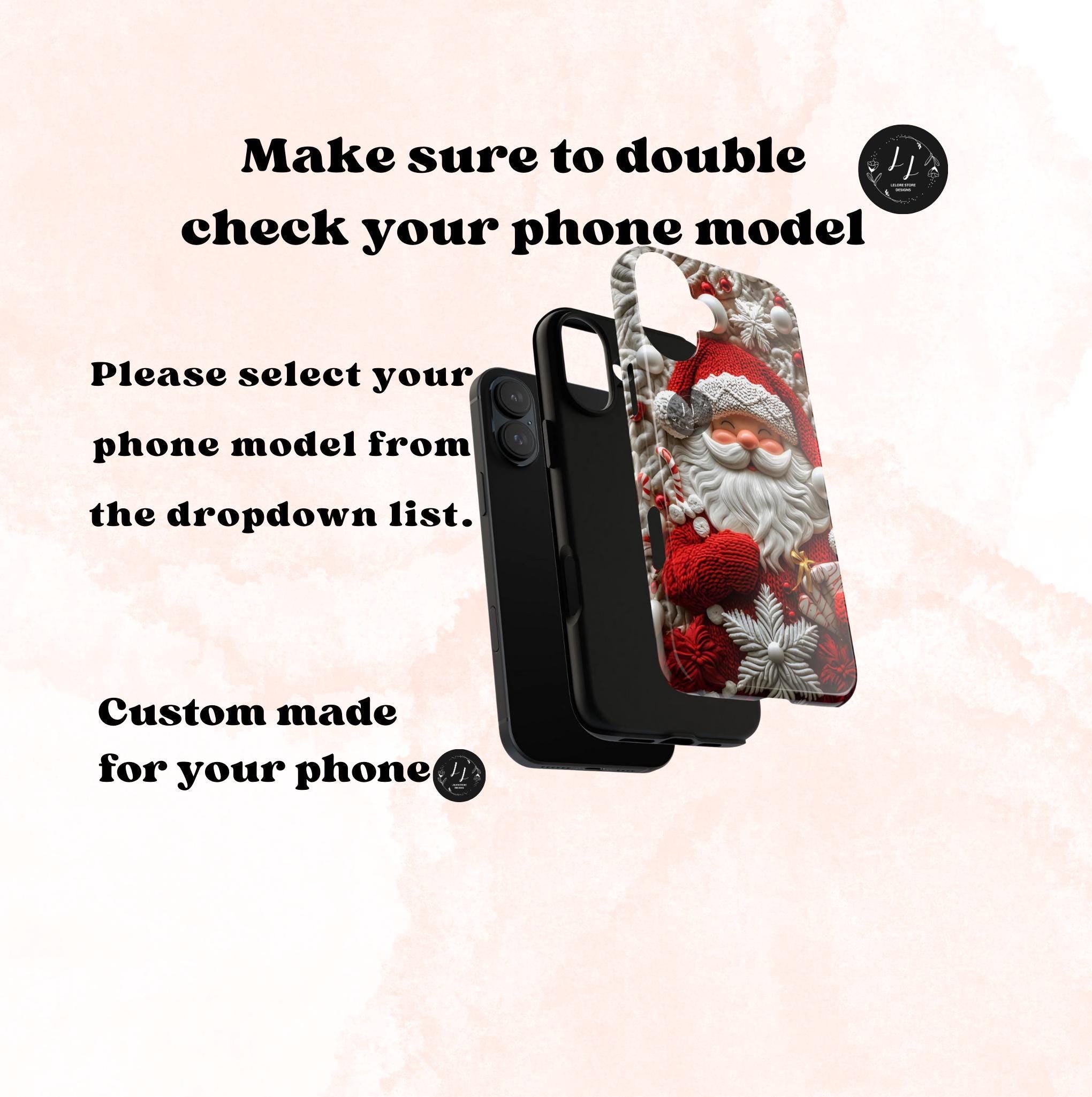 Santa Claus Christmas Phone Case, Festive Red White Holiday Cover, iPhone  Galaxy Pixel
