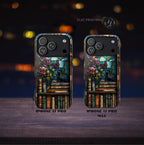 Bookish Dragon Phone Case: Fantasy Bookshelf Faux Stained GlassiPhone Galaxy Pixel Book lover gift