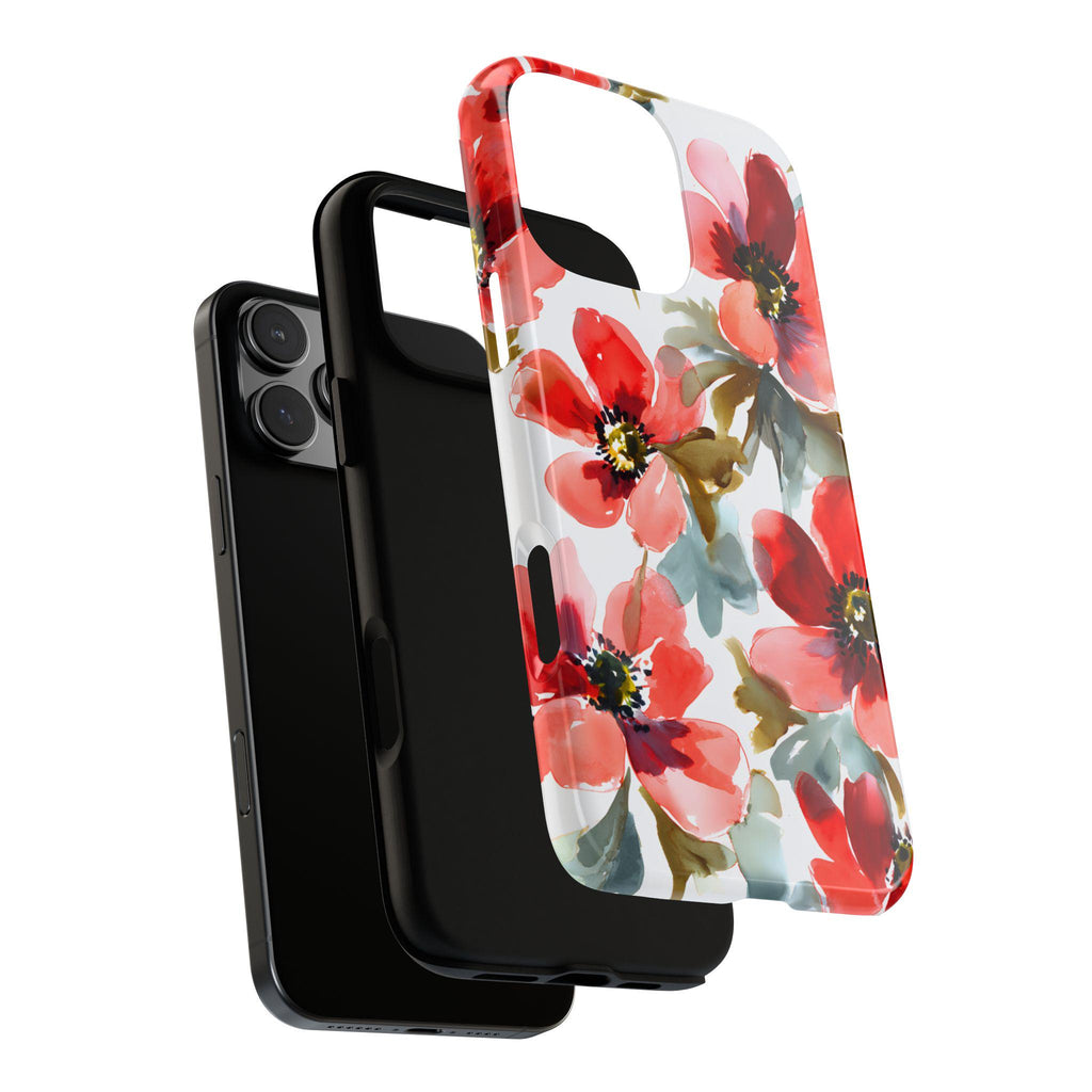 Watercolor Floral Phone Case: Botanical Protective Cover iPhone Galaxy Pixel