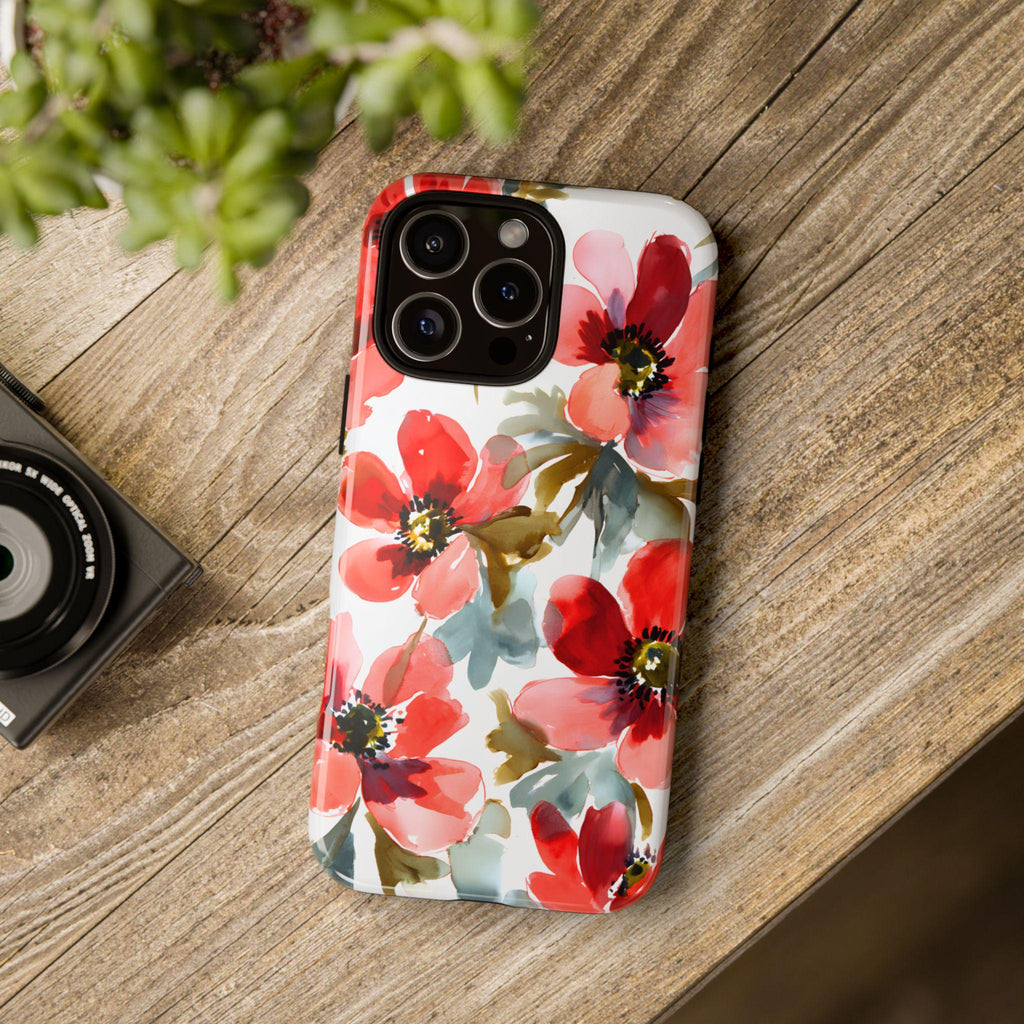 Watercolor Floral Phone Case: Botanical Protective Cover iPhone Galaxy Pixel