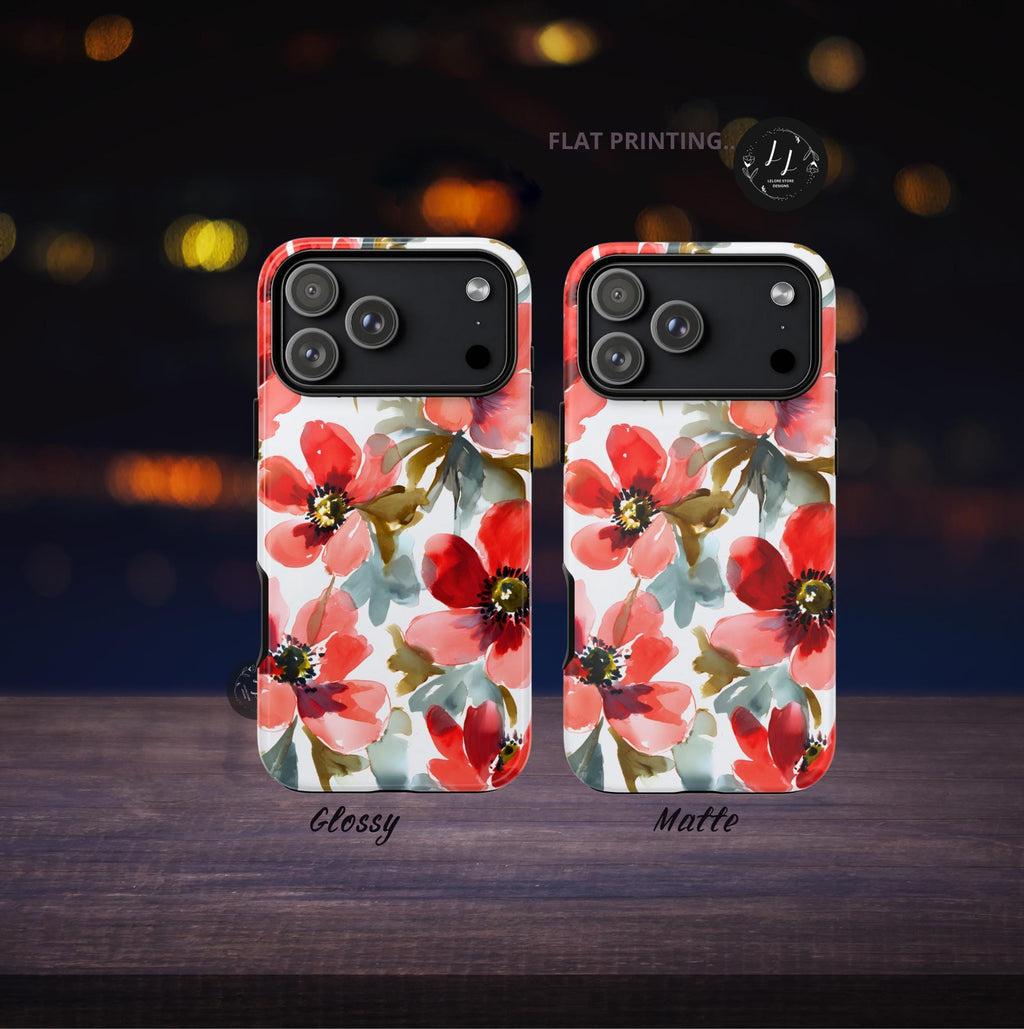 Watercolor Floral Phone Case: Botanical Protective Cover iPhone Galaxy Pixel