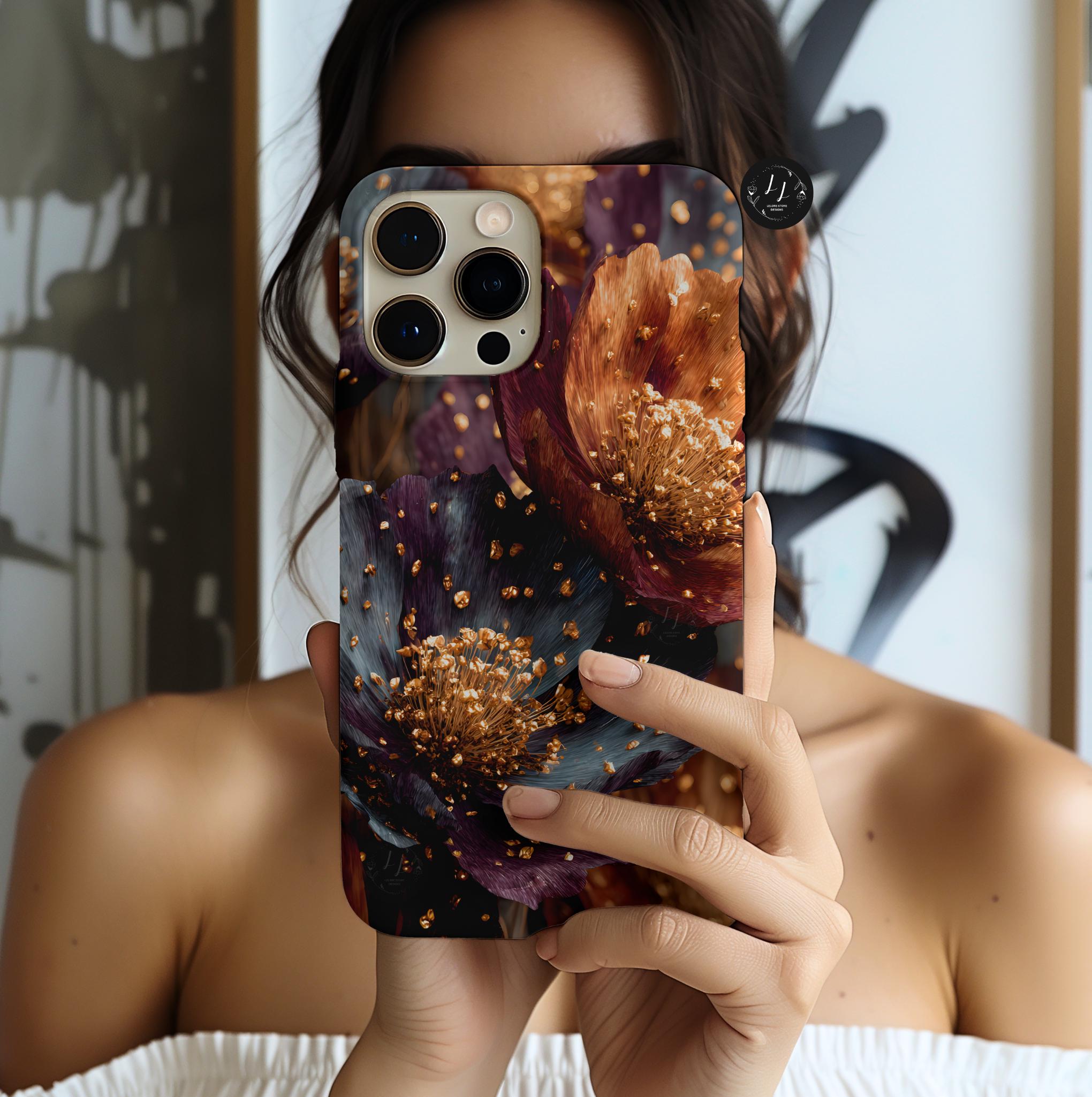 Gothic Floral Phone Case: Dark Boho Flower Cover iPhone Galaxy Pixel