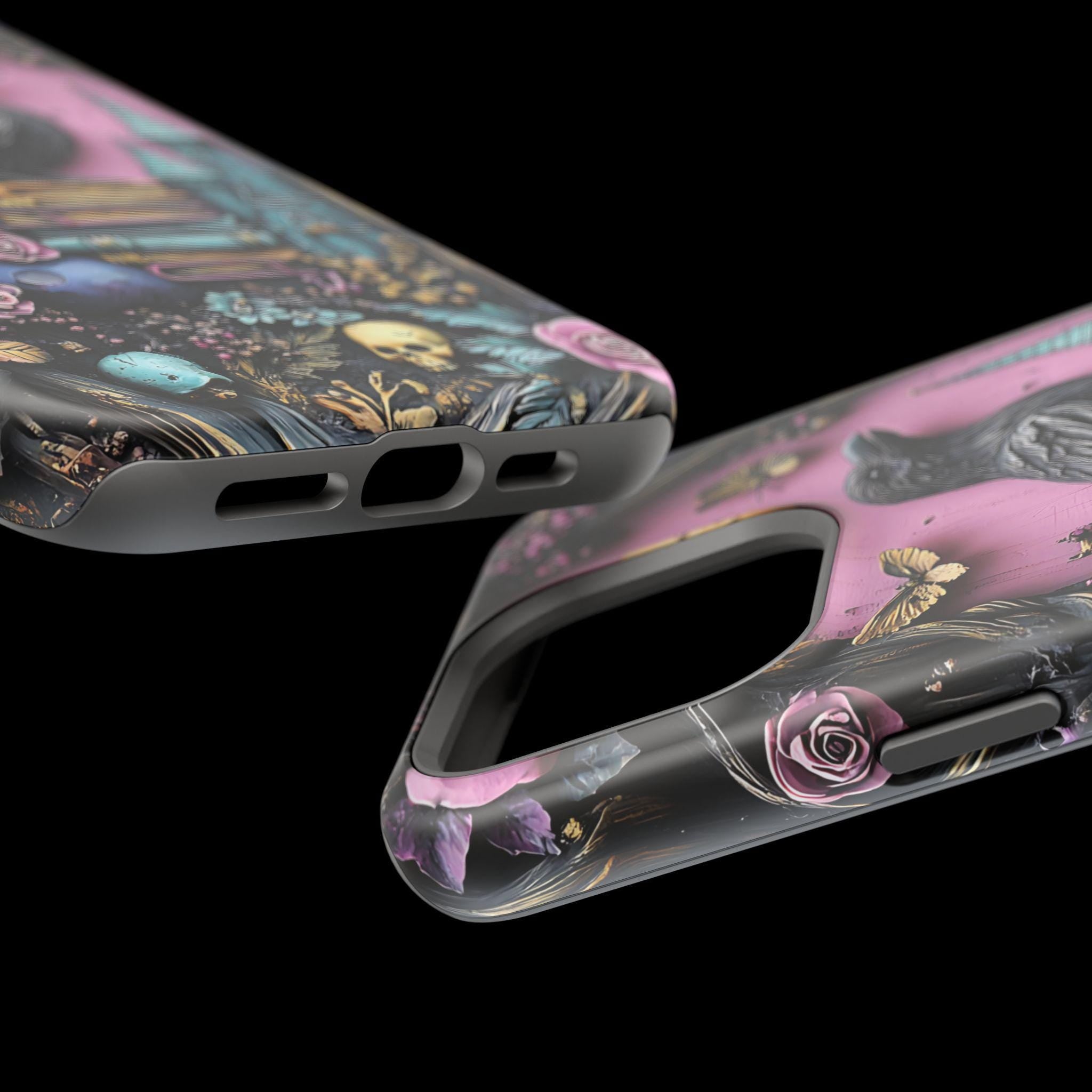 Gothic Raven Bookshelf iPhone Case: Dark Academia Book Lover,  Bookish MagSafe Compatible