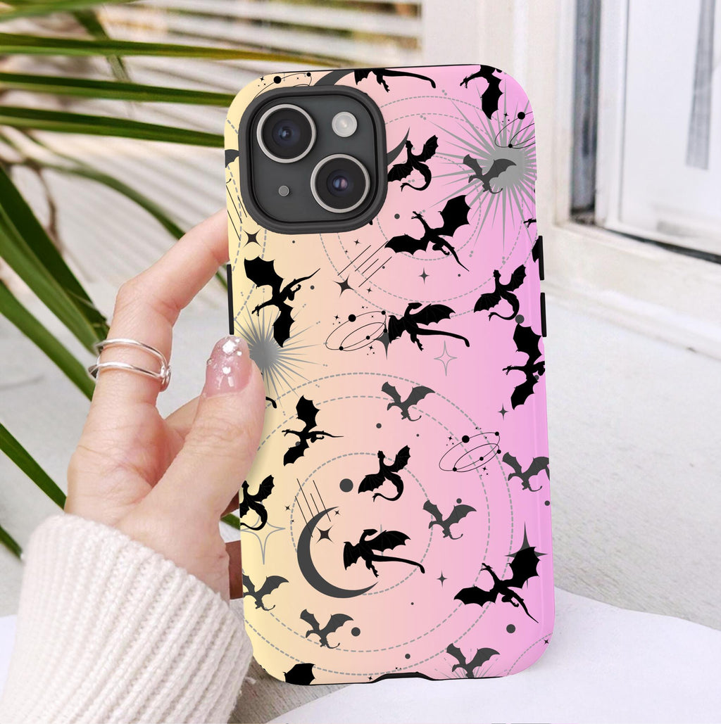 Fantasy Dragon Phone Case: Celestial Book Lover Gift  iPhone Galaxy Pixel