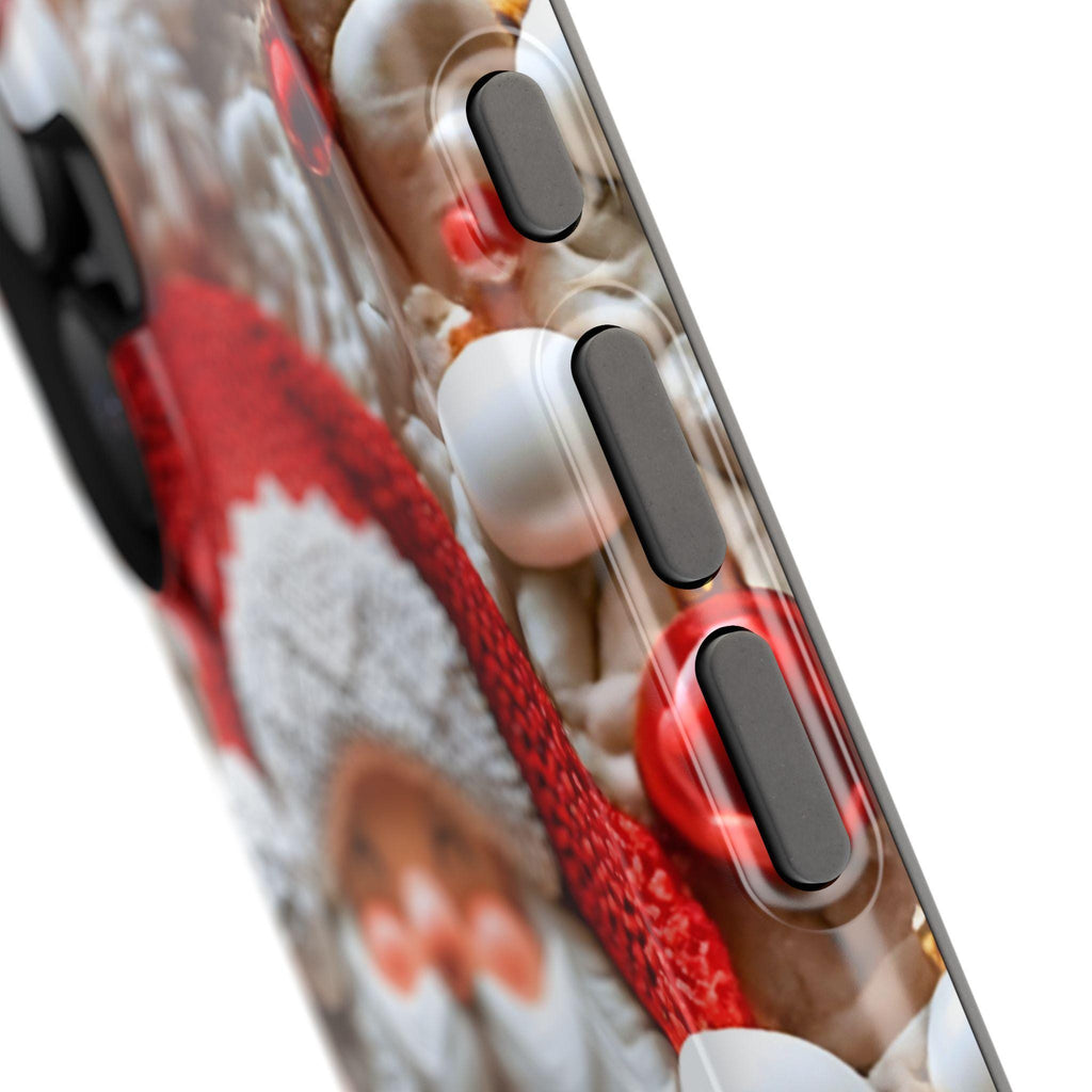 Christmas Santa Claus MagSafe Phone Case, Red White Holiday iPhone Cover, Retro Winter Festive