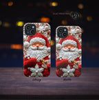 Christmas Santa Claus MagSafe Phone Case, Red White Holiday iPhone Cover, Retro Winter Festive
