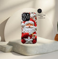Christmas Santa Claus MagSafe Phone Case, Red White Holiday iPhone Cover, Retro Winter Festive