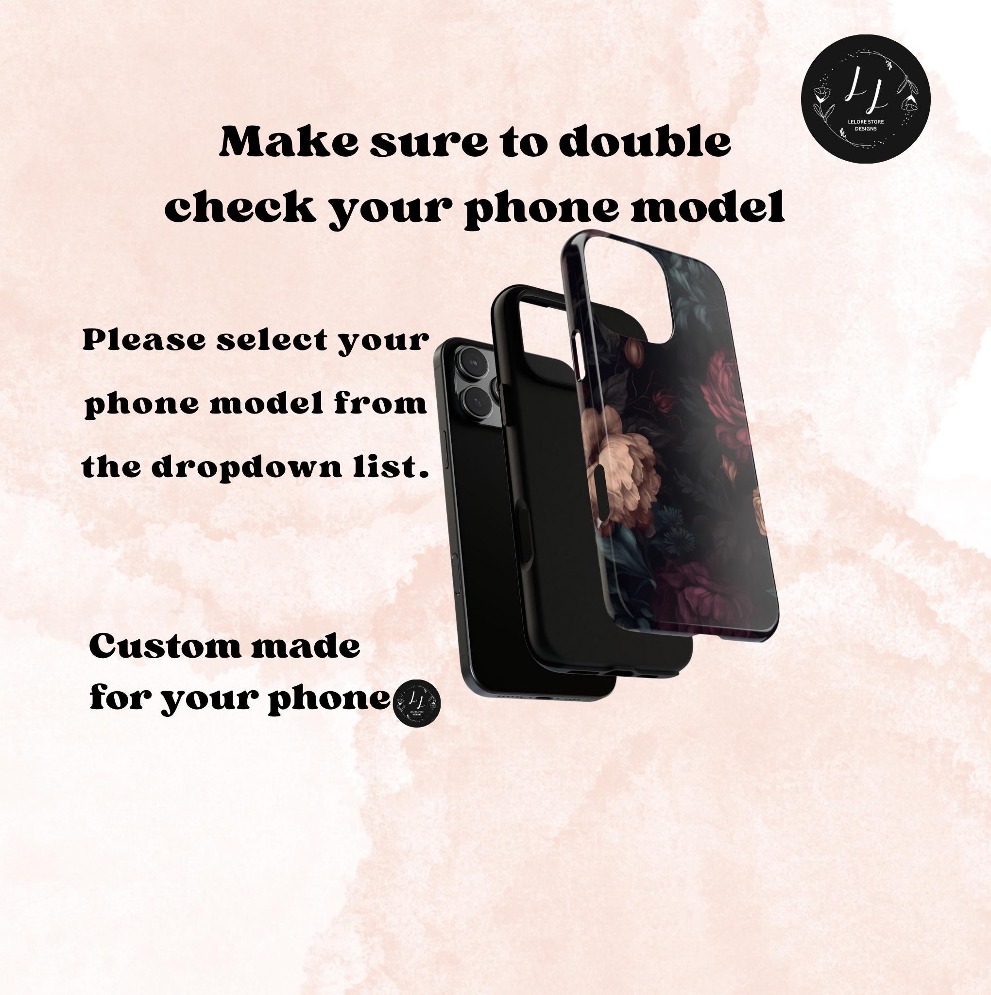 Victorian Gothic Rose Phone Case: Dark Floral iPhone, Samsung, Pixel Cover