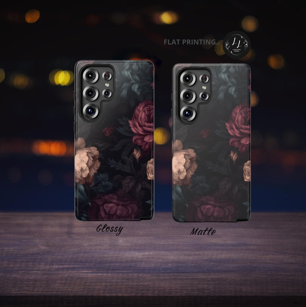 Victorian Gothic Rose Phone Case: Dark Floral iPhone, Samsung, Pixel Cover
