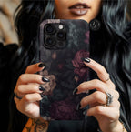 Victorian Gothic Rose Phone Case: Dark Floral iPhone, Samsung, Pixel Cover
