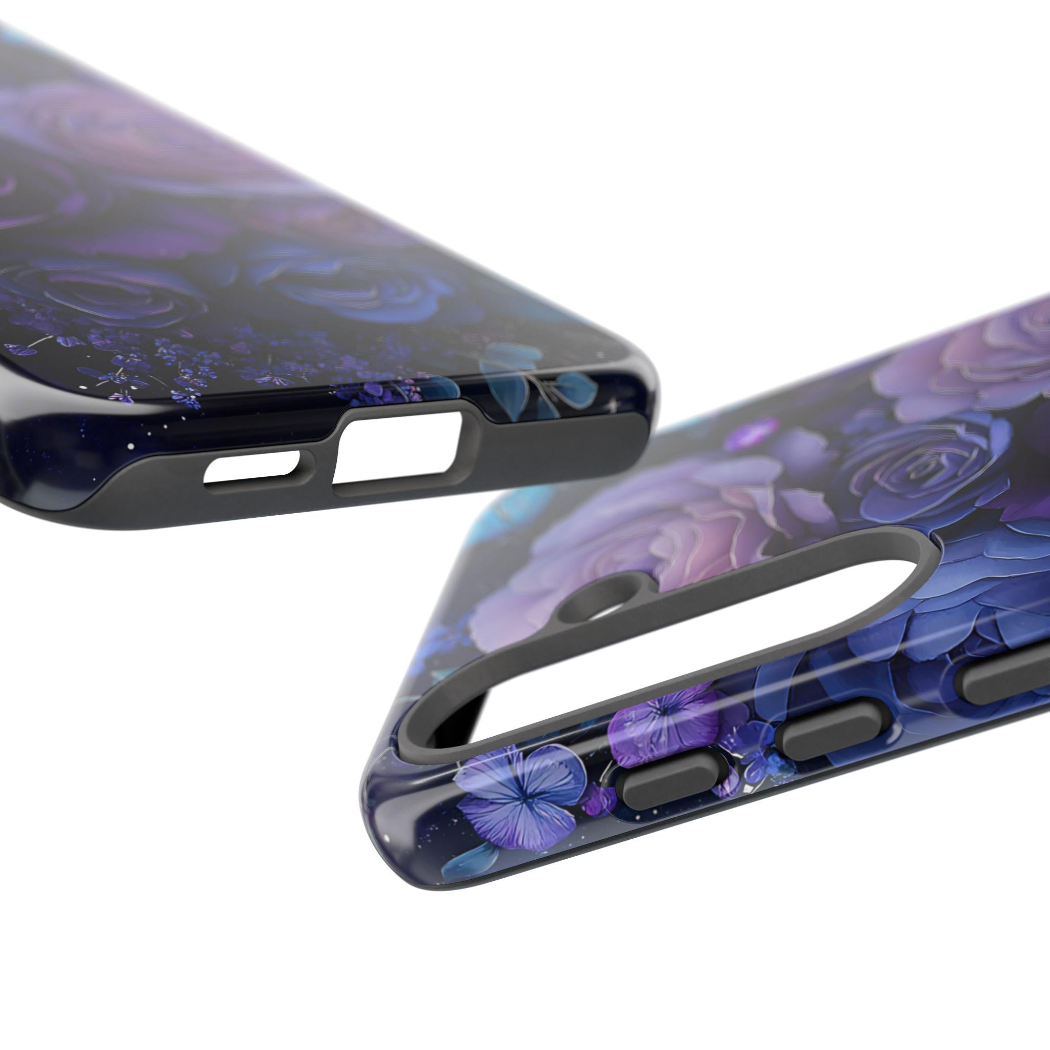 Purple Floral iPhone Case: Victorian Boho Butterfly Phone Cover iPhone Galaxy Pixel Gift Her