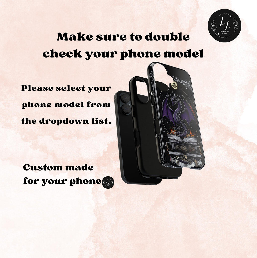 Dragon Treasure Hoard Phone Case: Bookish Medieval Fantasy Book Lover Gift iPhone Galaxy pixel