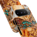 Book Phone Case Stained Glass Effect Boho Bookshelf Cover Holiday Bookish  iPhone Galaxy Pixel