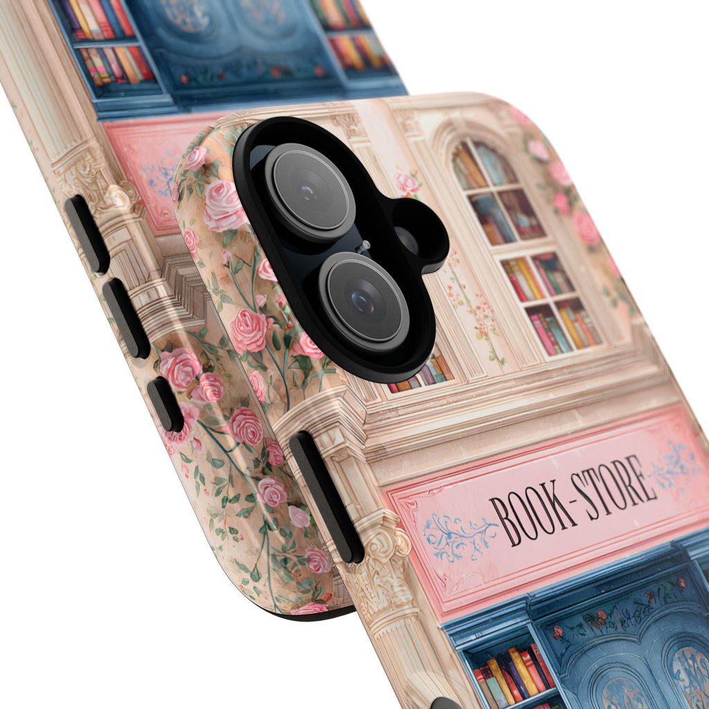 Pink Bookstore Phone Case: Whimsical Book Lover Gift Library Samsung Galaxy, Google Pixel Case,