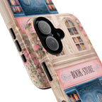 Pink Bookstore Phone Case: Whimsical Book Lover Gift Library Samsung Galaxy, Google Pixel Case,