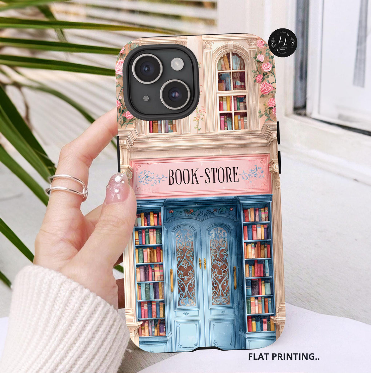 Pink Bookstore Phone Case: Whimsical Book Lover Gift Library Samsung Galaxy, Google Pixel Case,
