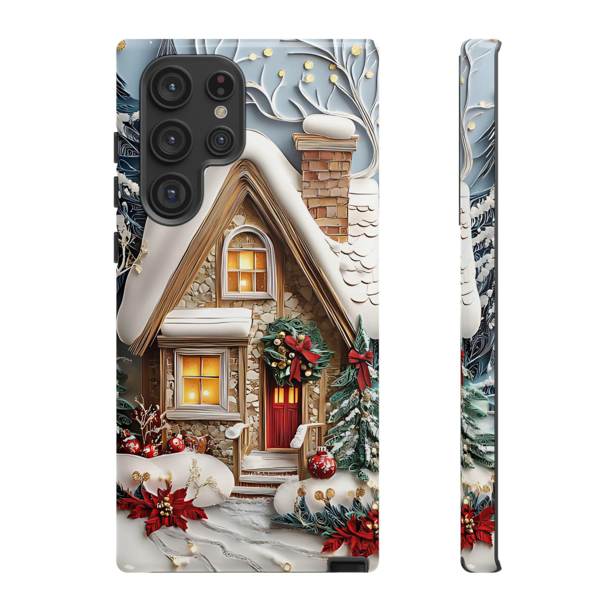 Christmas Town Phone Case: Holiday Village Winter Wonderland   iPhone Pixel Samsung Galaxy, Holiday Cover