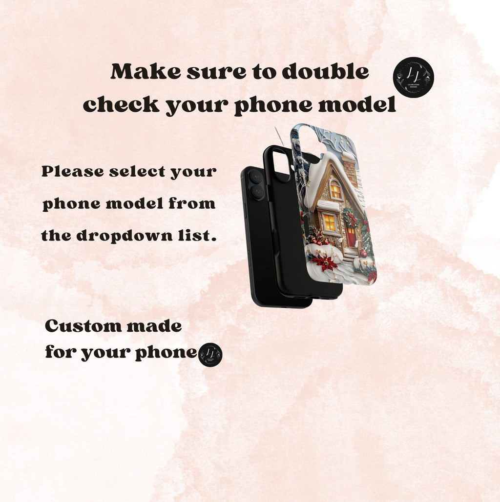 Christmas Town Phone Case: Holiday Village Winter Wonderland   iPhone Pixel Samsung Galaxy, Holiday Cover
