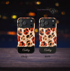 Personalized Leopard Print Phone Case: Custom Name Protective Cover iPhone Samsung Galaxy Pixel
