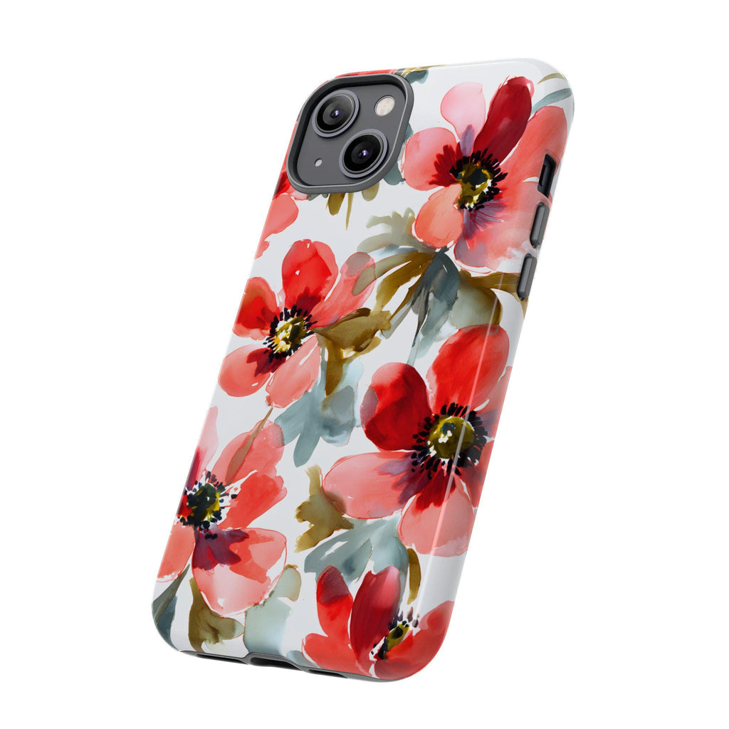 Watercolor Floral Phone Case: Botanical Protective Cover iPhone Galaxy Pixel