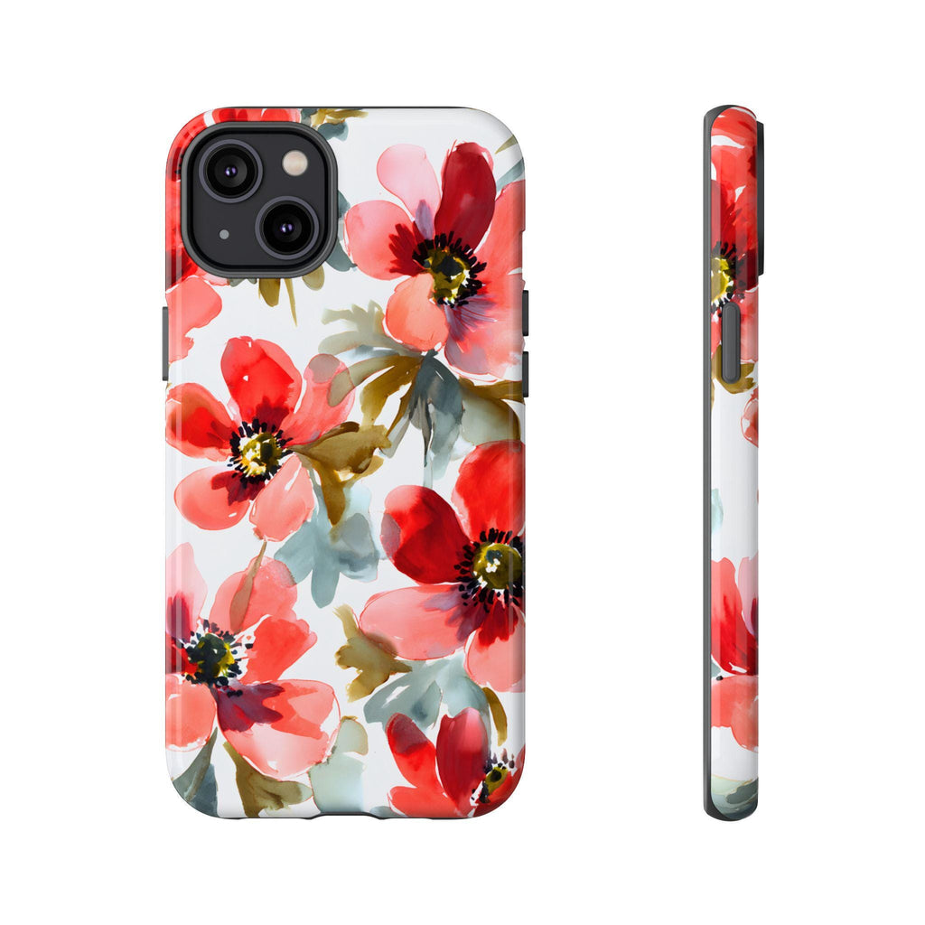Watercolor Floral Phone Case: Botanical Protective Cover iPhone Galaxy Pixel
