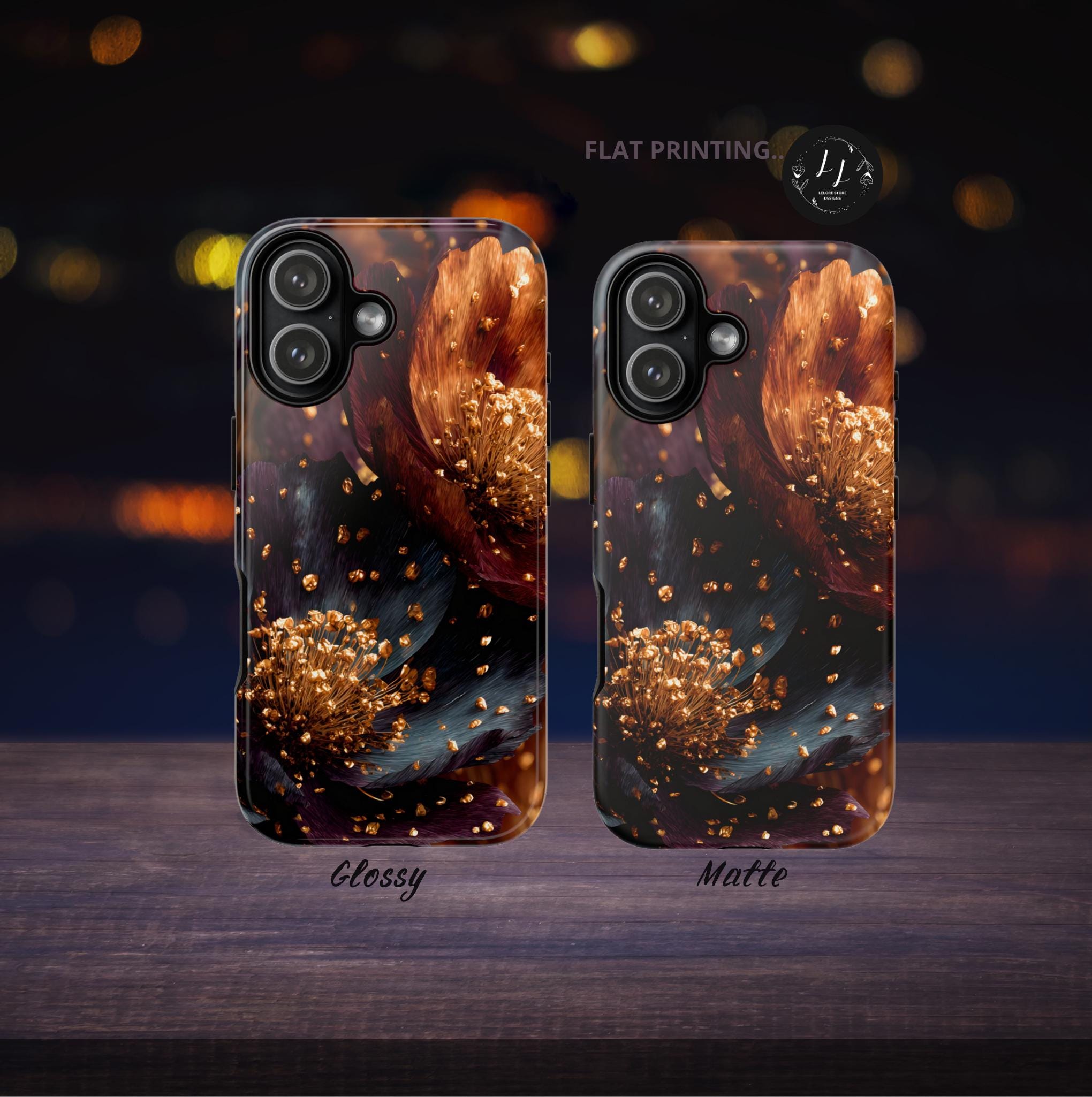 Gothic Floral Phone Case: Dark Boho Flower Cover iPhone Galaxy Pixel