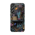 Gothic Bookshelf Floral Phone Case: Dark Academia Book Lover Gift   Reading iPhone Galaxy, Pixel
