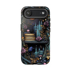 Gothic Bookshelf Floral Phone Case: Dark Academia Book Lover Gift   Reading iPhone Galaxy, Pixel