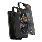Gothic Bookshelf Floral Phone Case: Dark Academia Book Lover Gift   Reading iPhone Galaxy, Pixel