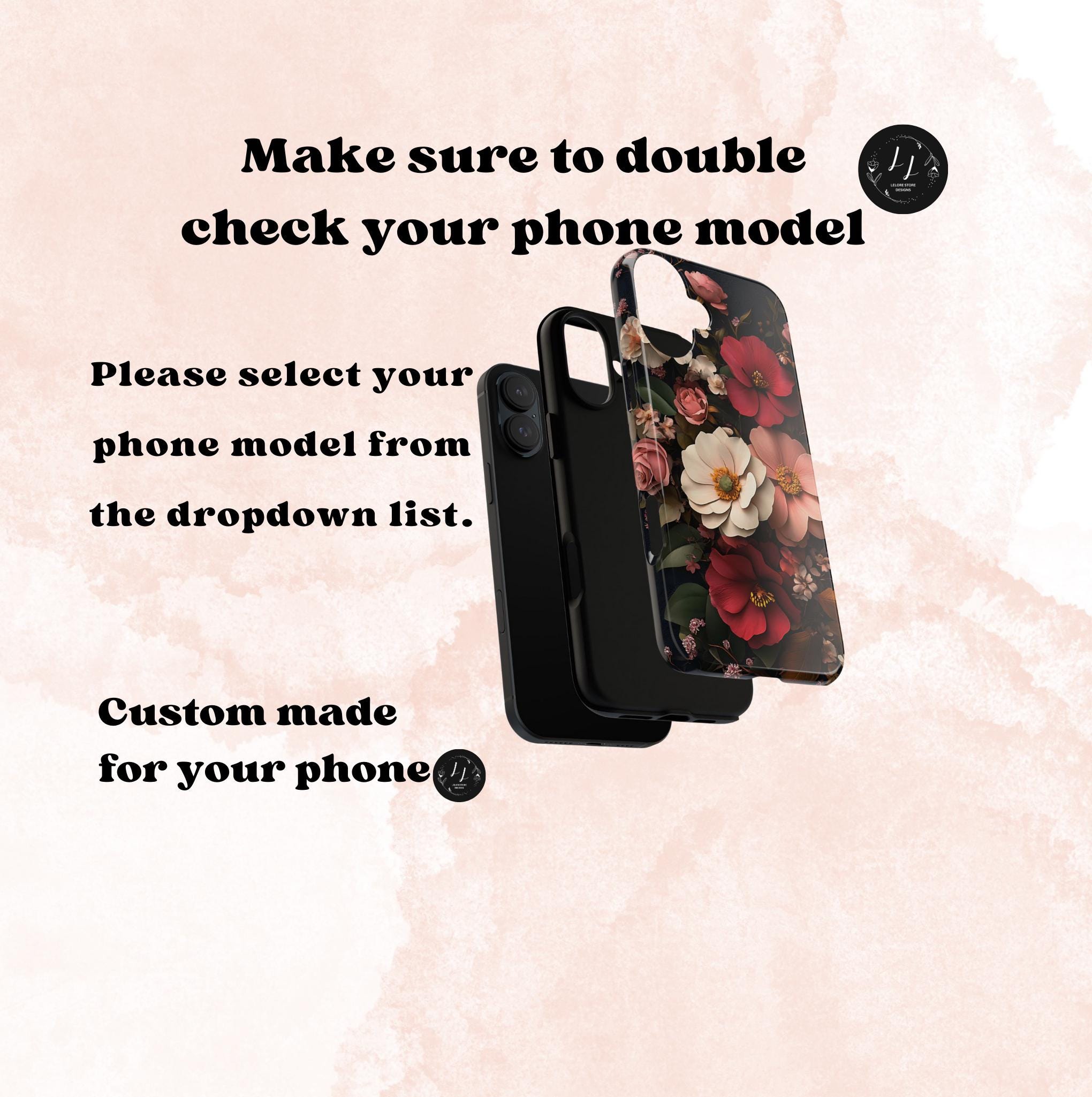 Victorian Floral Phone Case, Dark Gothic Flowers, iPhone Galaxy Pixel