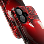 Vibrant Red Roses Heart Phone Case iPhone Samsung, Pixel Case, Valentine's Day