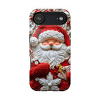 Christmas Santa Claus MagSafe Phone Case, Red White Holiday iPhone Cover, Retro Winter Festive