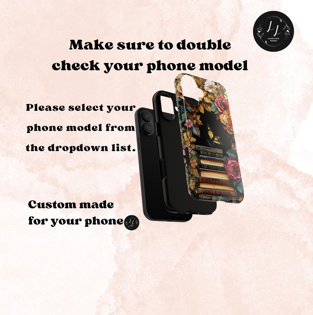 Boho Faux Stained Glass Bookish Phone Case, Bookshelf  Gift, Bookworm  iPhone Galaxy Pixel