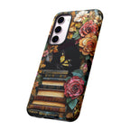 Boho Faux Stained Glass Bookish Phone Case, Bookshelf  Gift, Bookworm  iPhone Galaxy Pixel