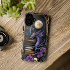 Purple Dragon Bookshelf Phone Case: Book Lover Gift iPhone Galaxy Pixel