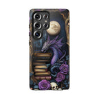 Purple Dragon Bookshelf Phone Case: Book Lover Gift iPhone Galaxy Pixel