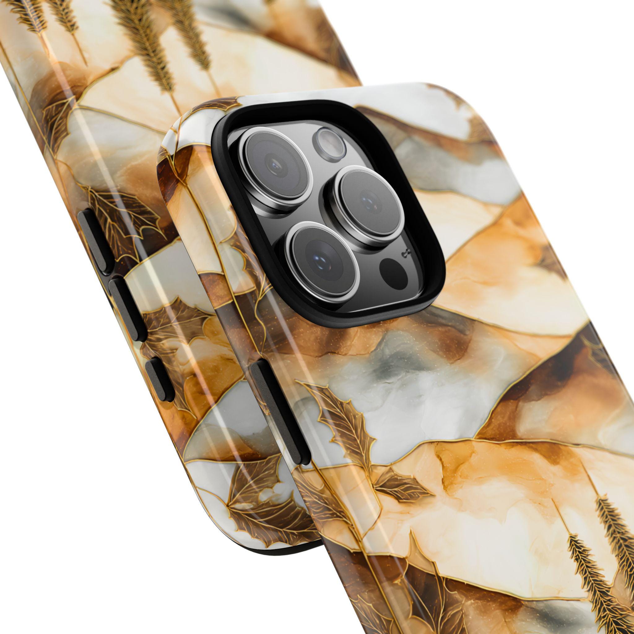 Christmas Phone Case-Stained Glass Poinsettia Design Boho Floral Holiday iPhone Galaxy Pixel Cover, Winter