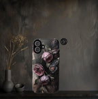 Gothic Black Lace Rose Phone Case, Dark Floral Victorian Grunge iPhone Samsung  Pixel Cover