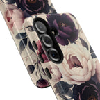 Purple Gothic Floral Phone Case: Dark Academia Boho iPhone, Galaxy, Pixel