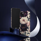 Purple Gothic Floral Phone Case: Dark Academia Boho iPhone, Galaxy, Pixel