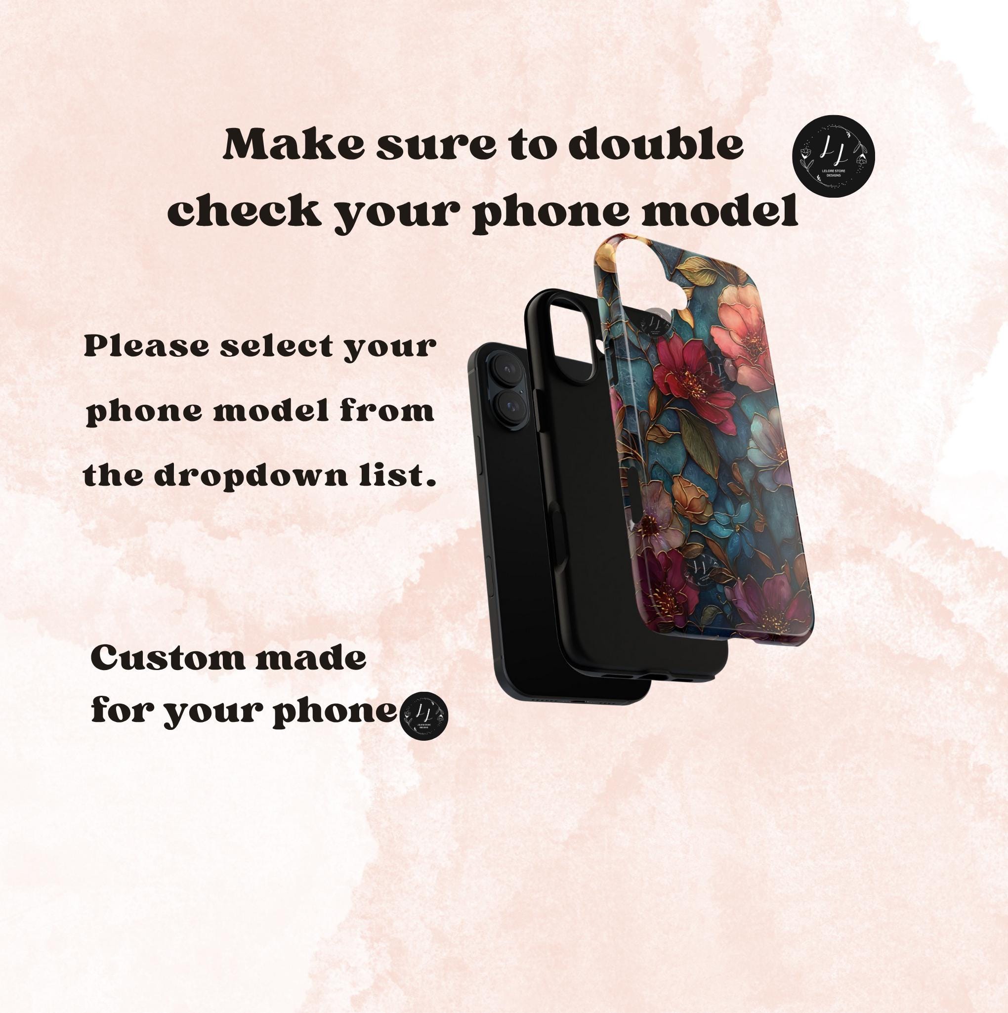 Wildflower Mosaic Phone Case Faux Stained Glass  Floral  iPhone Samsung Galaxy Pixel